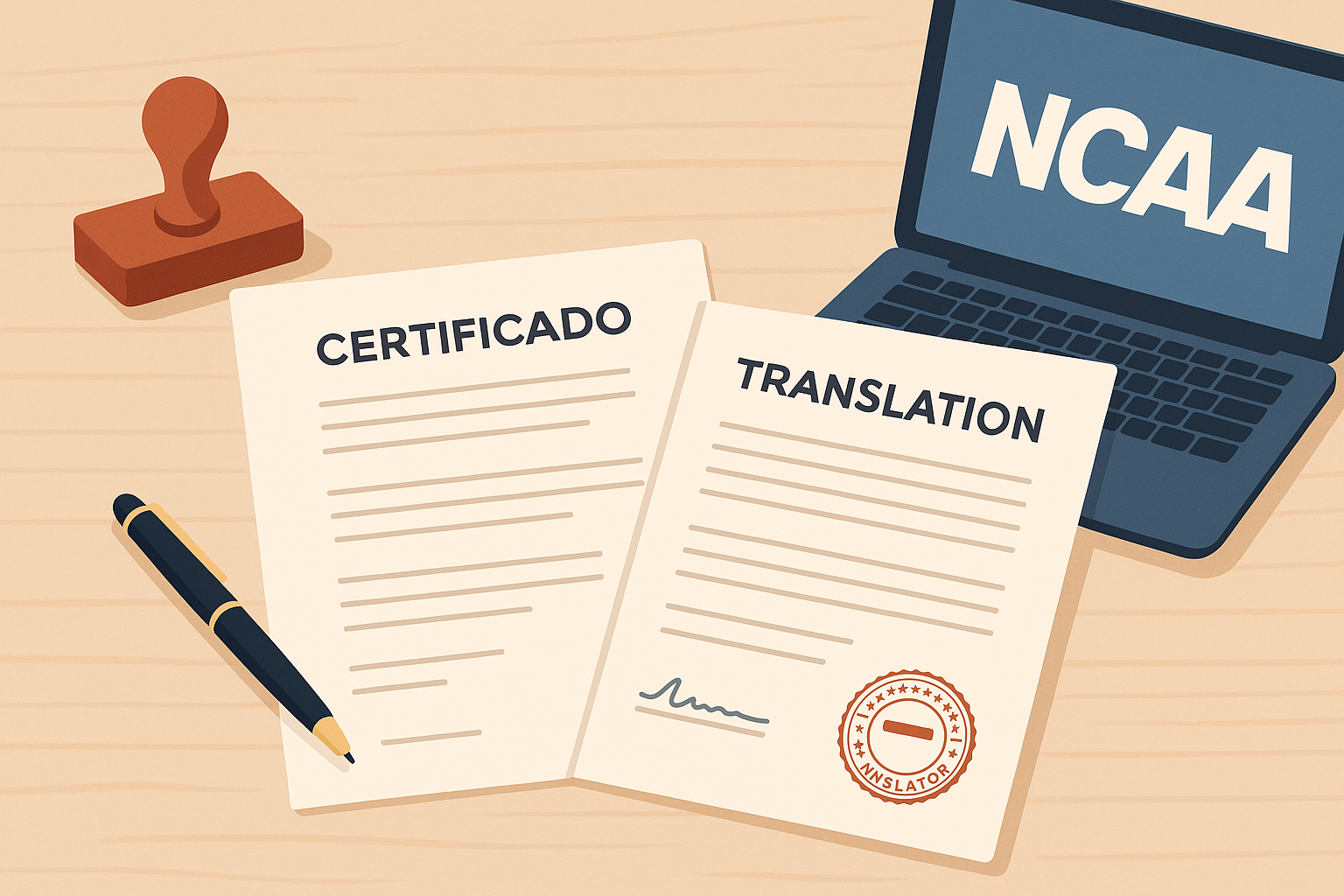 Cómo entregar (sin dramas) una traducción jurada que cumpla con los requisitos de elegibilidad NCAA